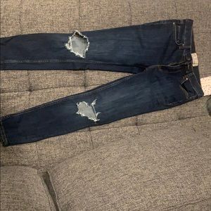 Free People, blown out knees jeans